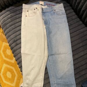 alice and olivia two tone jean